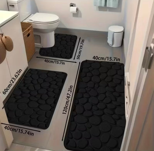 Badkamermat set 3 stuks