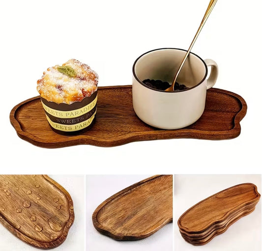 Houten snackplankjes 4 stuks