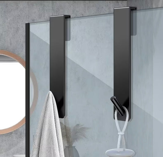 Zware roestvrijstalen glazen deurhaken 2 stuks